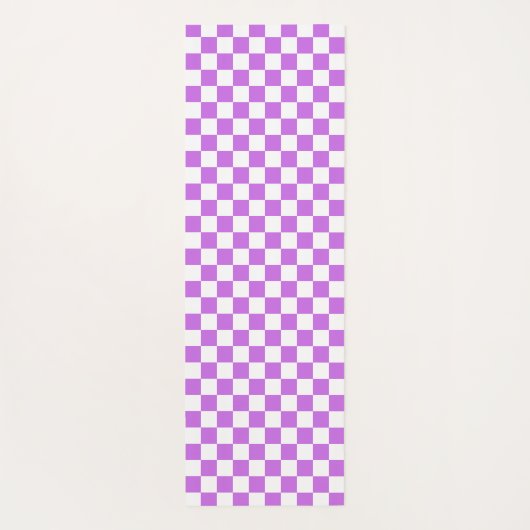 Classic visual magenta checkerboard yogamat (Achterkant)