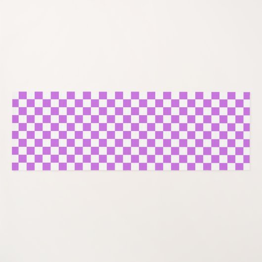 Classic visual magenta checkerboard  yogamat (Voorkant (horizontaal))