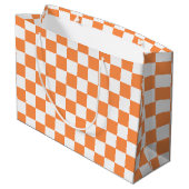 Classic visual orange checkerboard  groot cadeauzakje (Achterkant Gekanteld)