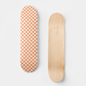 Classic visual orange checkerboard  persoonlijk skateboard (Voorkant)