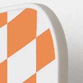 Classic visual orange checkerboard  pickleball paddle (Links Detail)