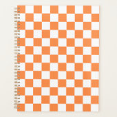 Classic visual orange checkerboard  planner (Voorkant)