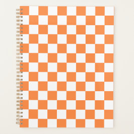 Classic visual orange checkerboard  planner