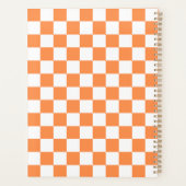 Classic visual orange checkerboard  planner (Achterkant)