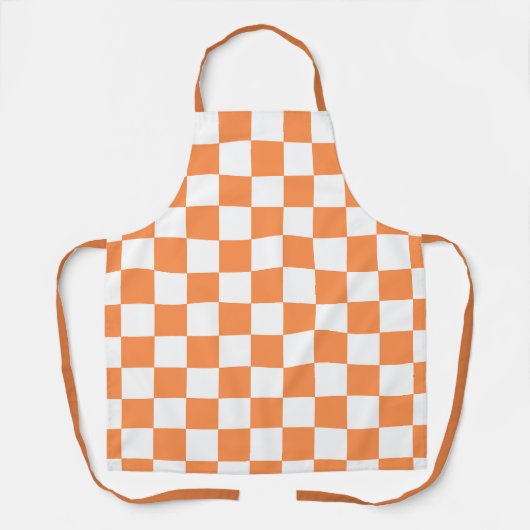 Classic visual orange checkerboard  schort (Voorkant)