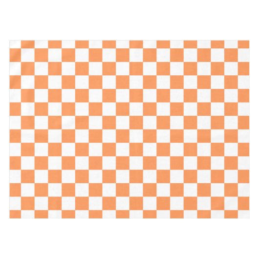 Classic visual orange checkerboard  tafelkleed (Voorkant (Horizontaal))