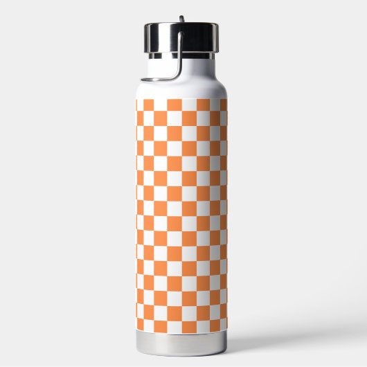 Classic visual orange checkerboard  waterfles (Rechts)