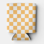 Classic visual peach checkerboard  blikjeskoeler (Voorkant)