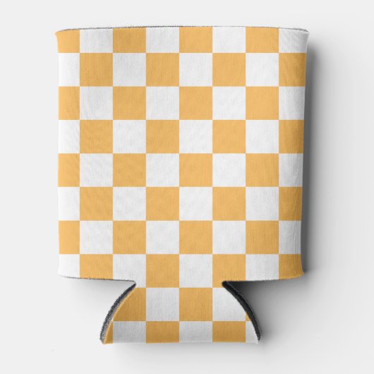 Classic visual peach checkerboard  blikjeskoeler (Voorkant)