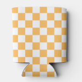 Classic visual peach checkerboard  blikjeskoeler (Achterkant)