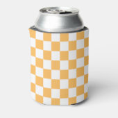 Classic visual peach checkerboard  blikjeskoeler (Blikje Achterkant)