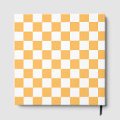 Classic visual peach checkerboard  gastenboek (Achterkant)