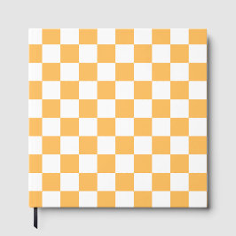 Classic visual peach checkerboard  gastenboek