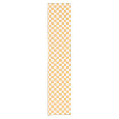 Classic visual peach checkerboard  korte tafelloper (Voorkant)
