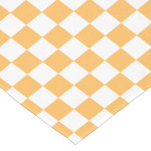 Classic visual peach checkerboard  korte tafelloper (Hoek)