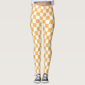 Classic visual peach checkerboard  leggings (Voorkant)