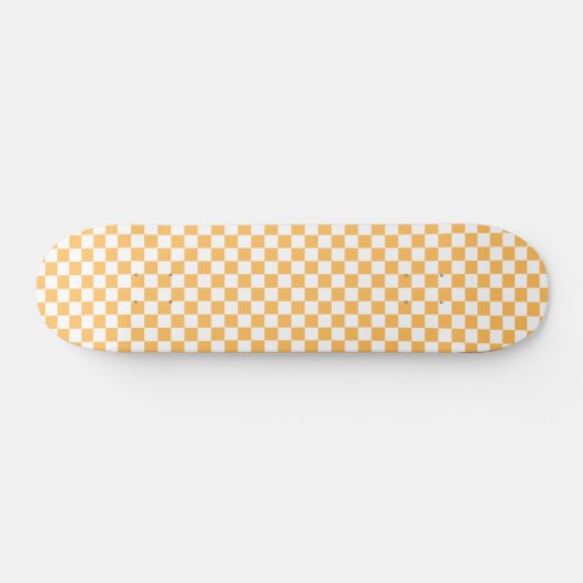Classic visual peach checkerboard  persoonlijk skateboard (Horizontaal)