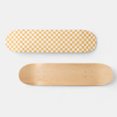 Classic visual peach checkerboard  persoonlijk skateboard (Horizontaal)