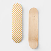 Classic visual peach checkerboard  persoonlijk skateboard (Voorkant)