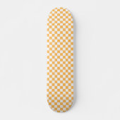 Classic visual peach checkerboard  persoonlijk skateboard (Voorkant)