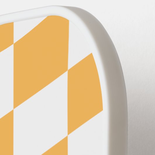 Classic visual peach checkerboard  pickleball paddle (Links Detail)