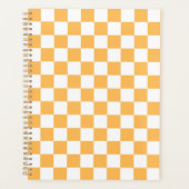 Classic visual peach checkerboard  planner (Voorkant)