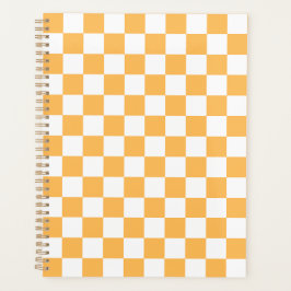 Classic visual peach checkerboard  planner
