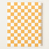 Classic visual peach checkerboard  planner (Achterkant)