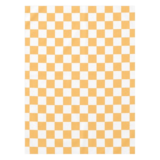 Classic visual peach checkerboard  tafelkleed (Voorkant)