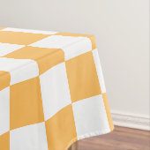 Classic visual peach checkerboard  tafelkleed (Voorbeeld)