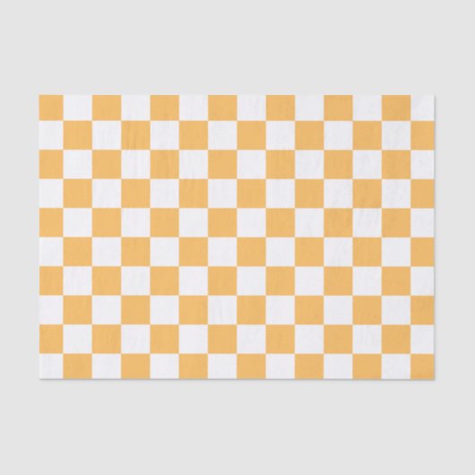 Classic visual peach checkerboard  tissuepapier (Voorkant)