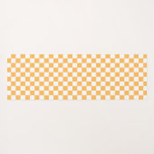 Classic visual peach checkerboard  yogamat (Achterkant (horizontaal))