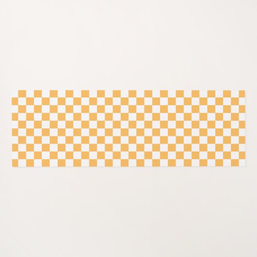 Classic visual peach checkerboard  yogamat (Achterkant (horizontaal))
