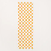Classic visual peach checkerboard  yogamat (Voorkant)
