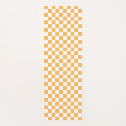 Classic visual peach checkerboard  yogamat (Voorkant)