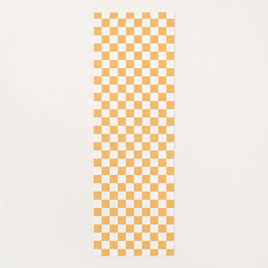 Classic visual peach checkerboard  yogamat (Achterkant)