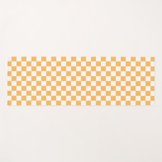 Classic visual peach checkerboard  yogamat (Voorkant (horizontaal))