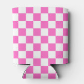 Classic visual pink checkerboard  blikjeskoeler (Achterkant)