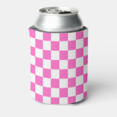 Classic visual pink checkerboard  blikjeskoeler (Blikje Achterkant)