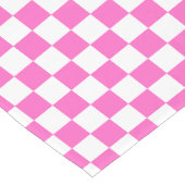 Classic visual pink checkerboard  korte tafelloper (Hoek)