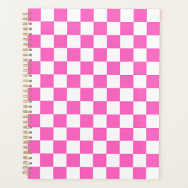 Classic visual pink checkerboard  planner