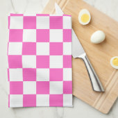 Classic visual pink checkerboard  theedoek (Quarter Fold)
