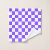 Classic visual purple checkerboard  bad handdoek (Wasdoekje)