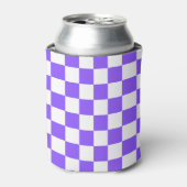 Classic visual purple checkerboard  blikjeskoeler (Blikje Voorkant)