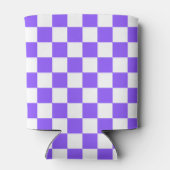Classic visual purple checkerboard  blikjeskoeler (Achterkant)