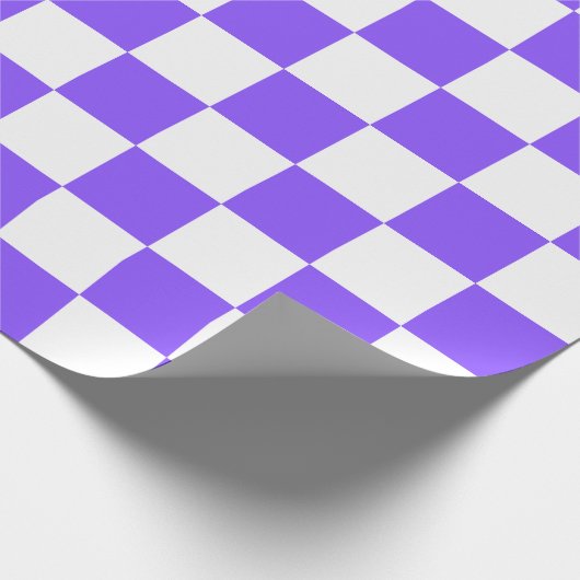 Classic visual purple checkerboard  cadeaupapier (Hoek)