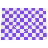 Classic visual purple checkerboard  groot cadeauzakje (Voorkant)