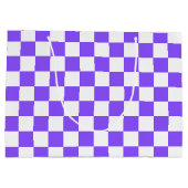 Classic visual purple checkerboard  groot cadeauzakje (Achterkant)
