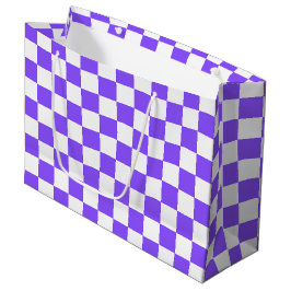 Classic visual purple checkerboard  groot cadeauzakje