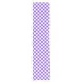 Classic visual purple checkerboard  korte tafelloper (Voorkant)